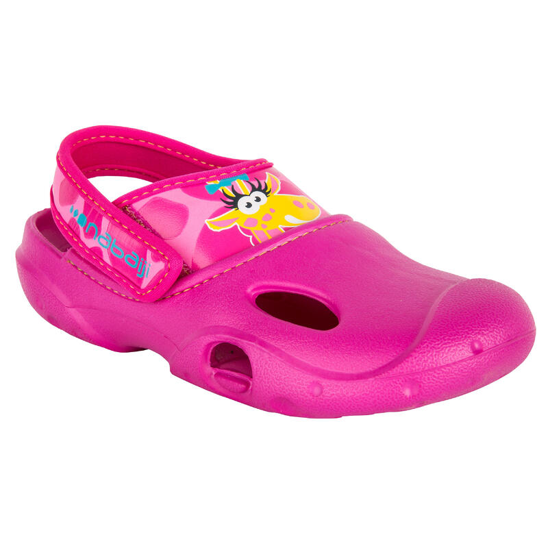 Çocuk Havuz Sandaleti - Mavi/Kaplan Baskılı - Clog 500