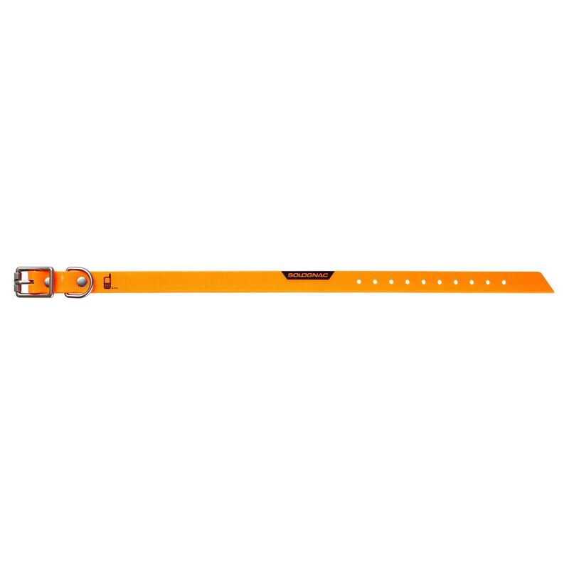 Collar Perro Solognac 500 Ajustable Plastico naranja Fluorescente