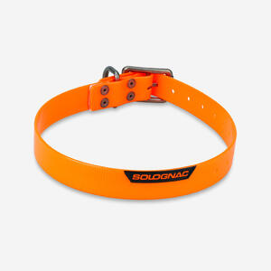 Collar Perro Solognac 500 Ajustable Plastico naranja Fluorescente