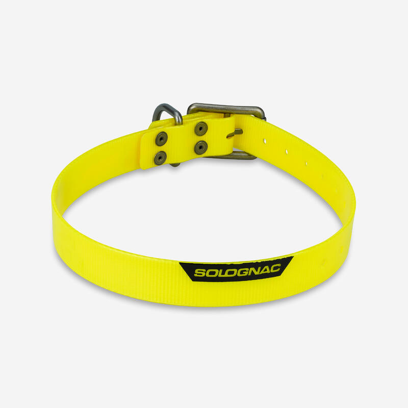 Collar Perro Caza Solognac 500 Ajustable Plastico Amarillo Fluorescente
