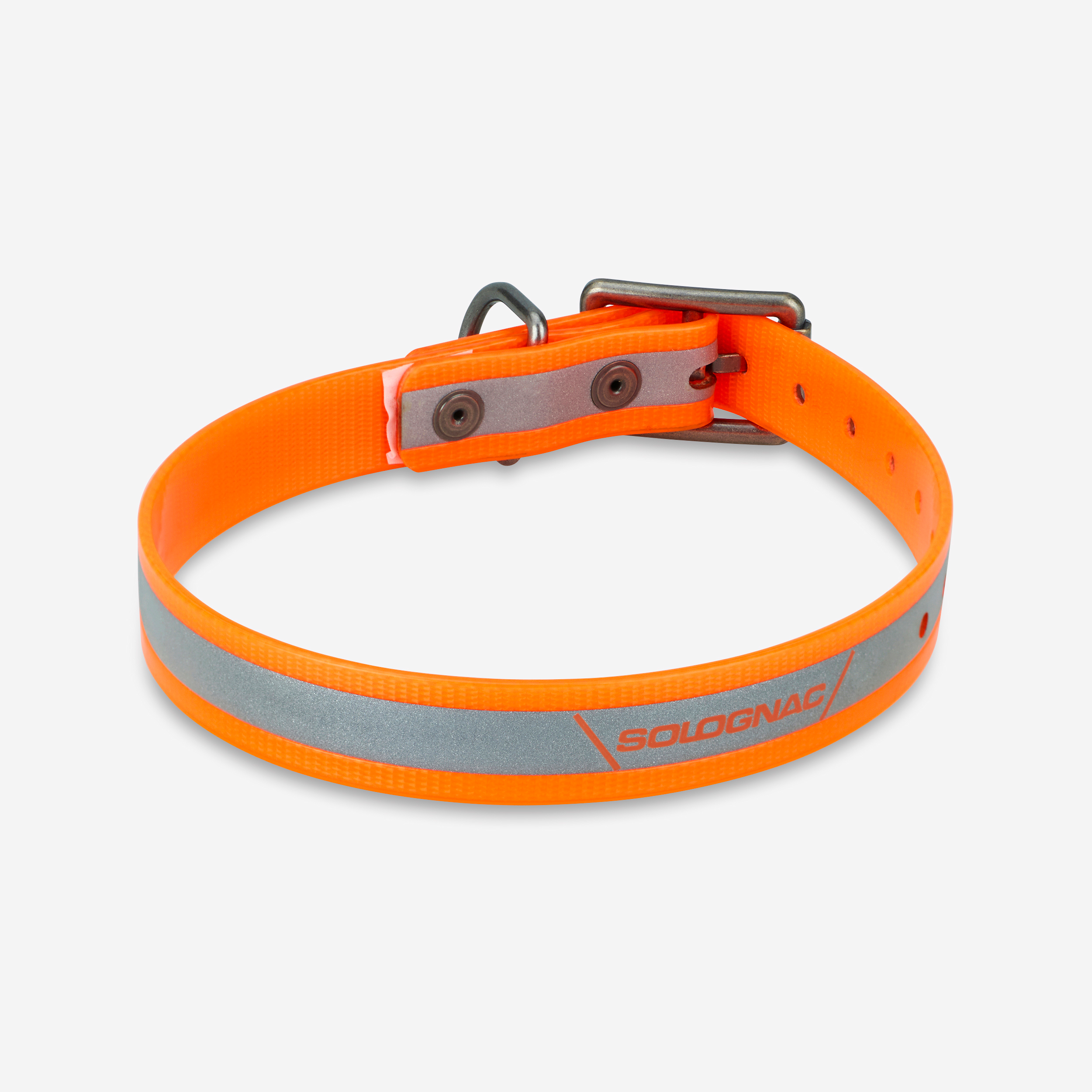 Collier chien réfléchissant orange 520 - Chasse - Solognac- Clubs - Entreprises - Collectivités - Associations
