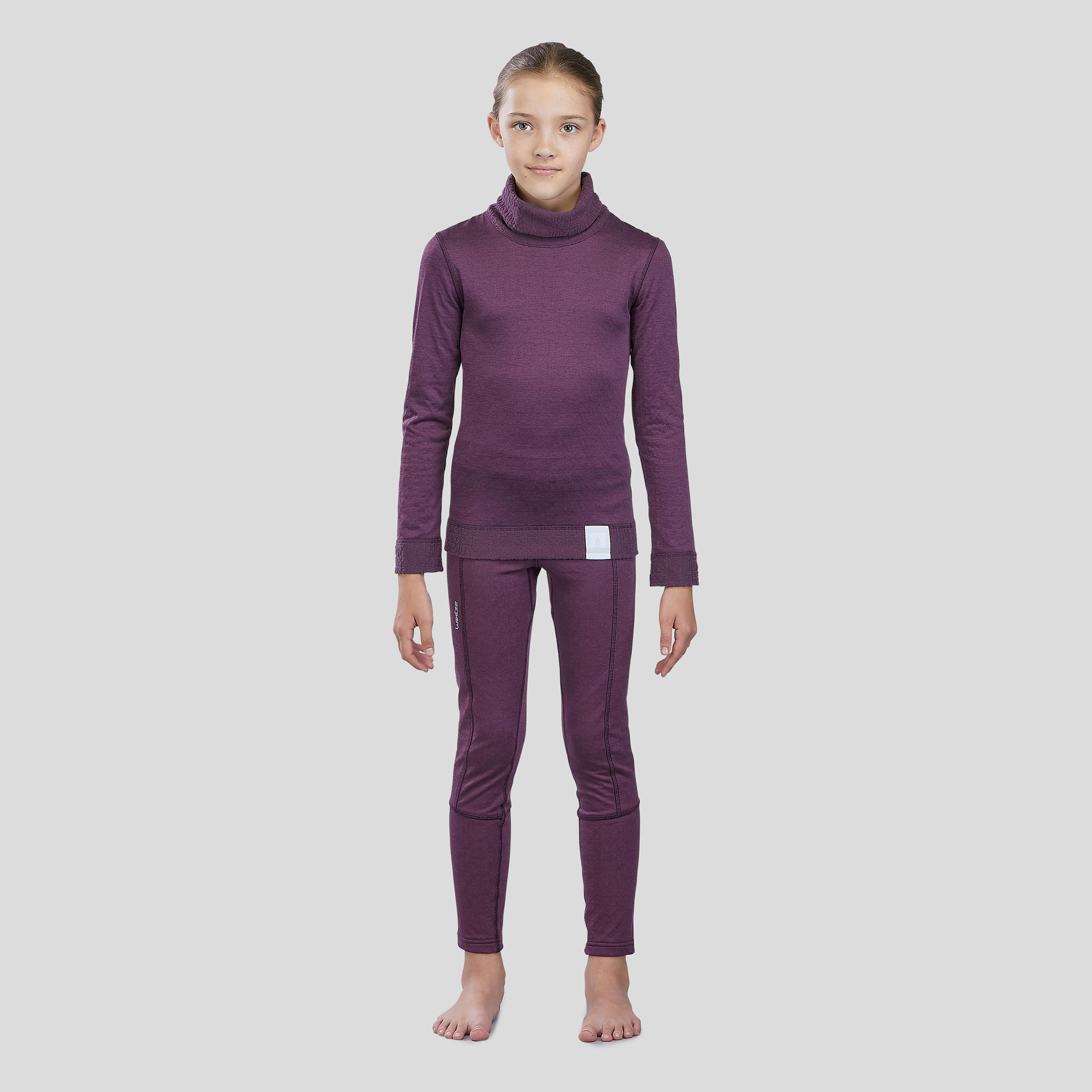 Kids' Base Layer Ski Top - Purple 