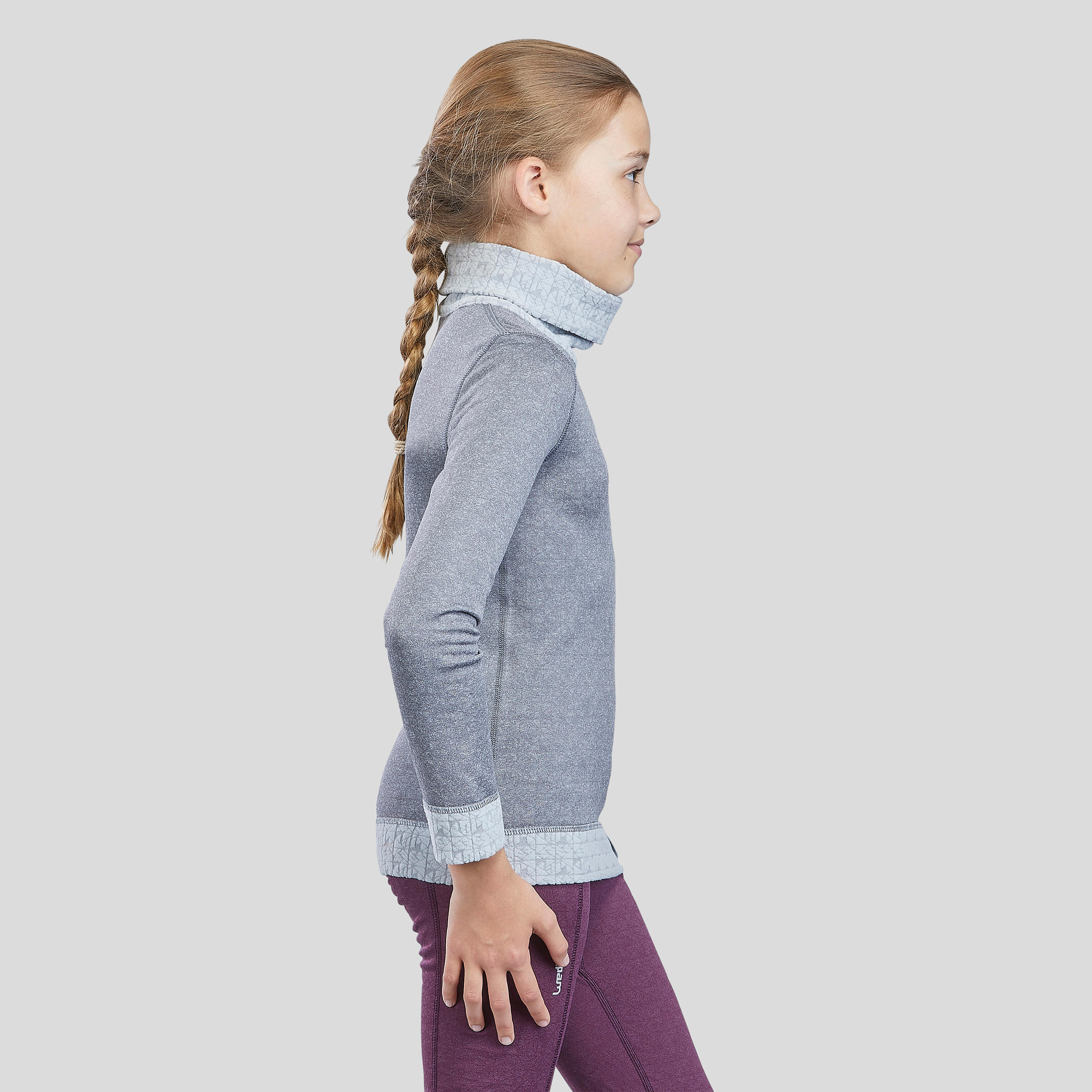 Kids' Base Layer Ski Top - Grey 4/7