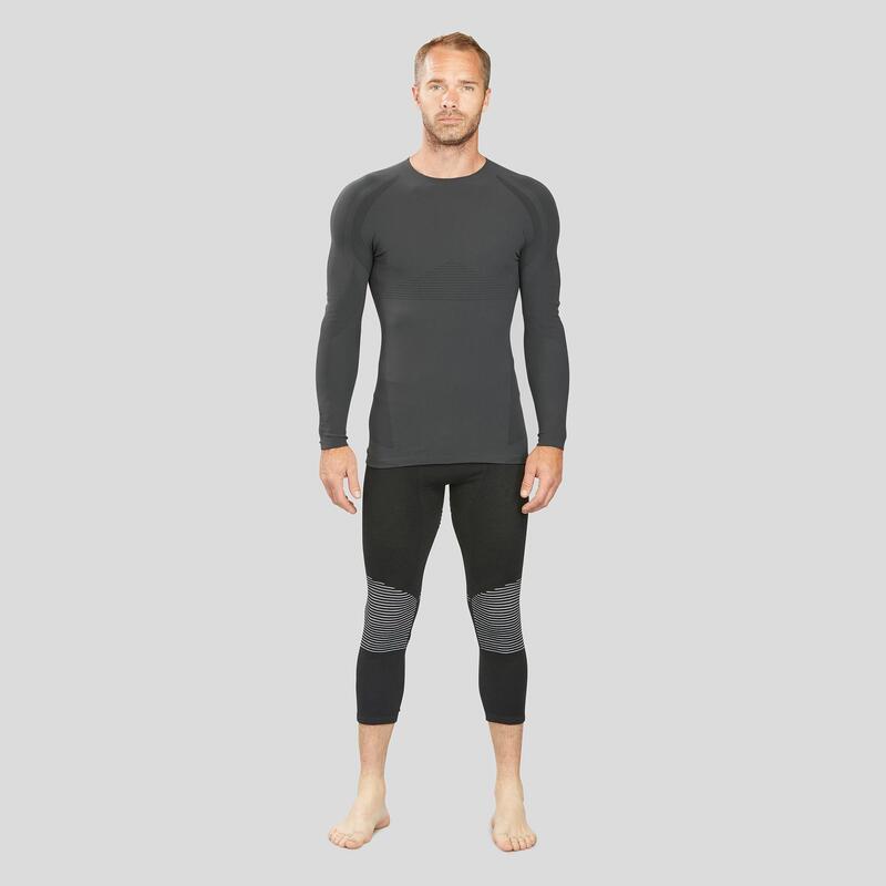 Skiunterwäsche Funktionsshirt Herren Seamless atmungsaktiv - BL 980 grau 