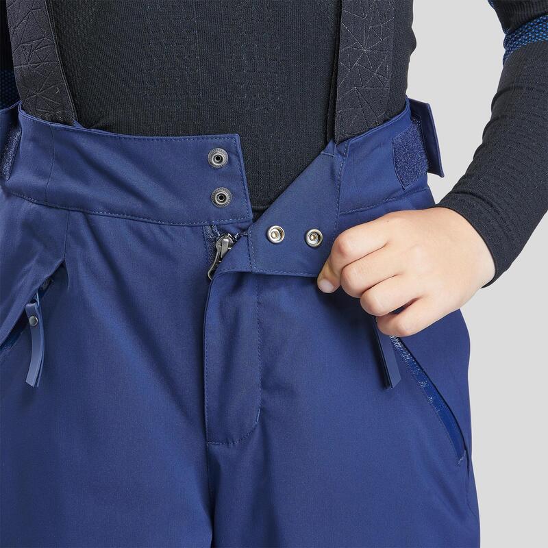 PANTALON DE SKI ENFANT CHAUD ET IMPERMEABLE PNF 900 BLEU MARINE