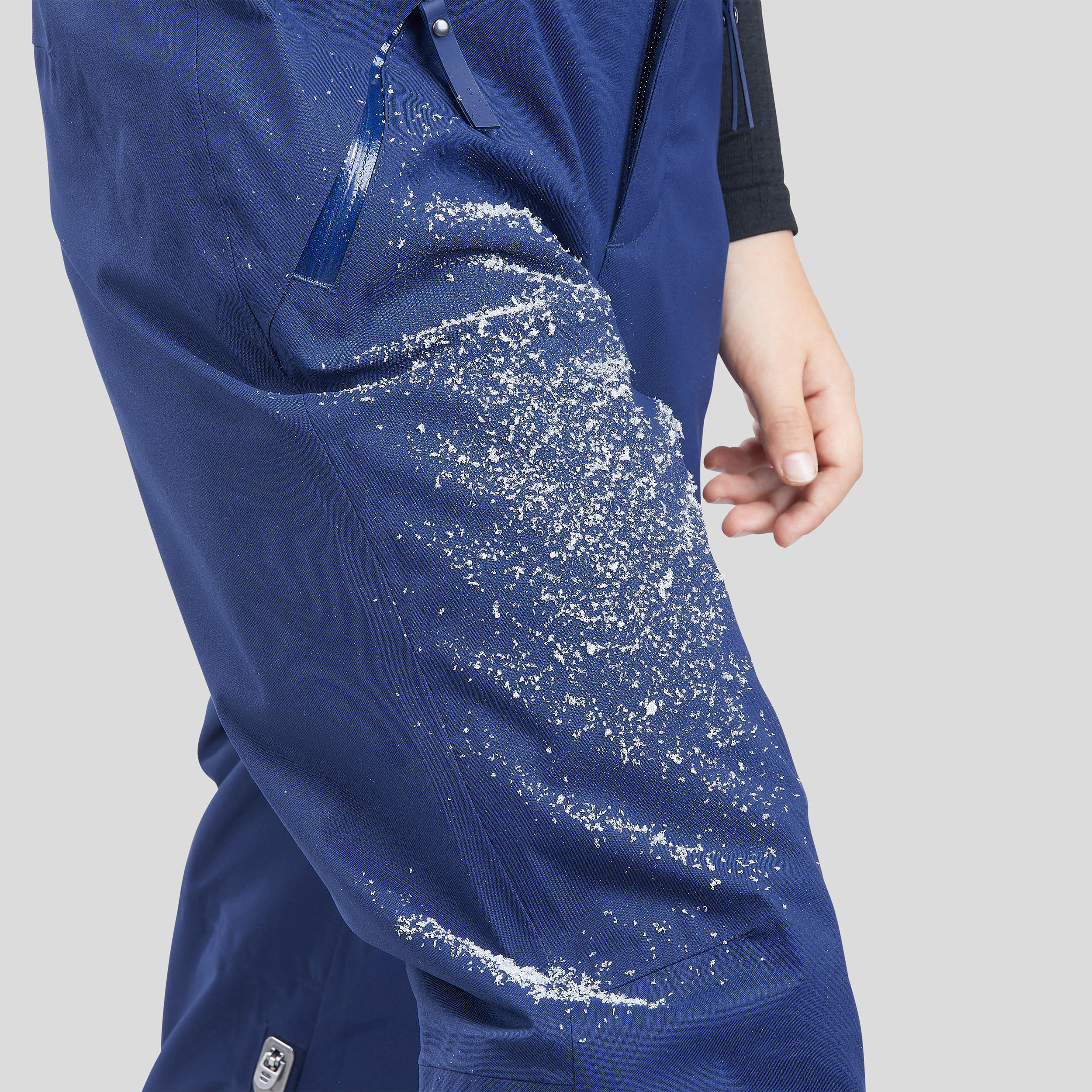 PANTALON DE SKI ENFANT CHAUD ET IMPERMEABLE PNF 900 BLEU MARINE 9/13