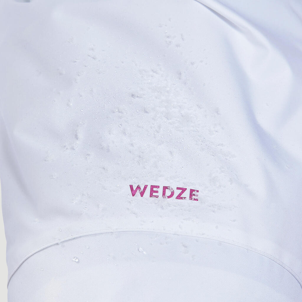 Detské lyžiarske nohavice 100 biele