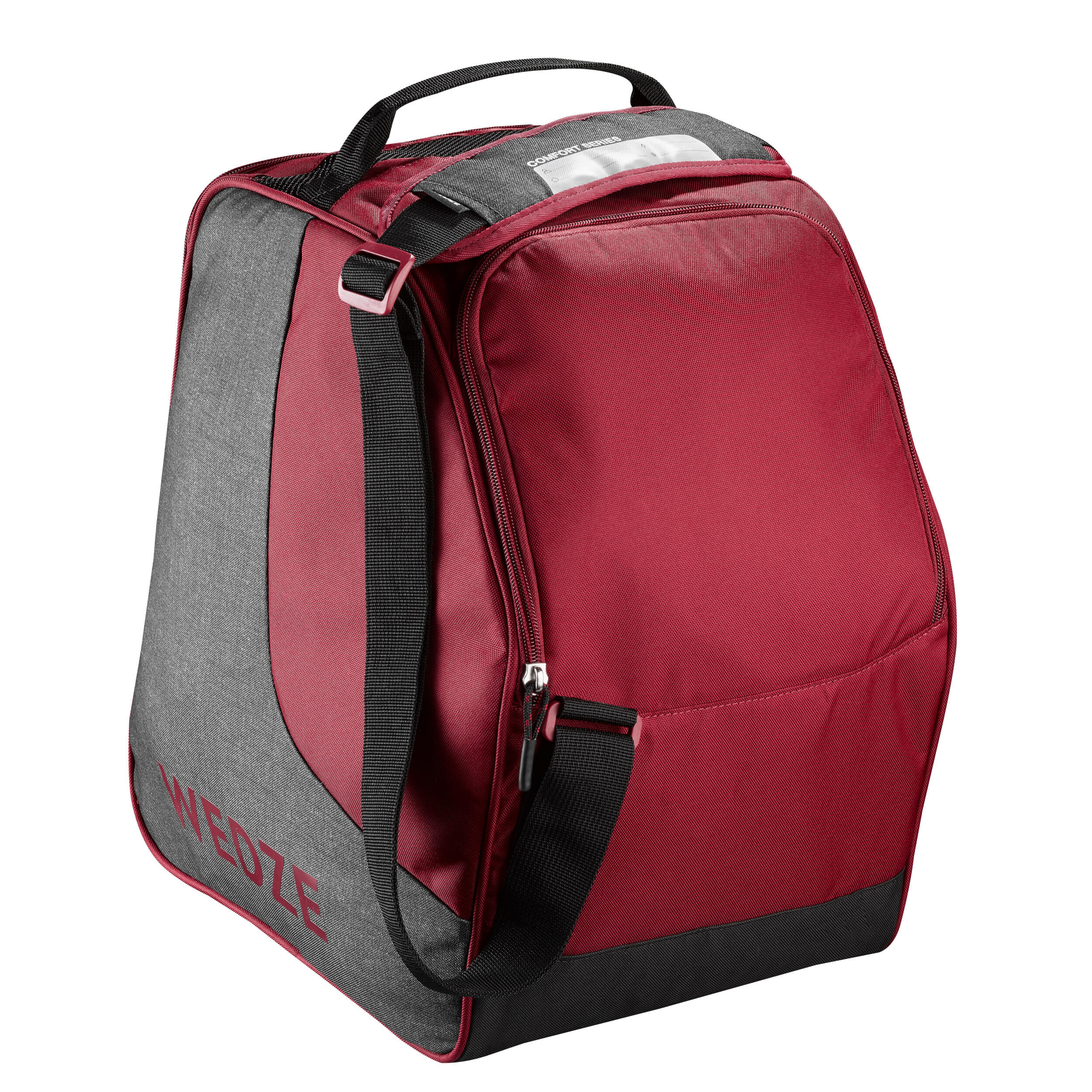 WEDZE SKI BOOT BAG - 500 - GREY AND BURGUNDY