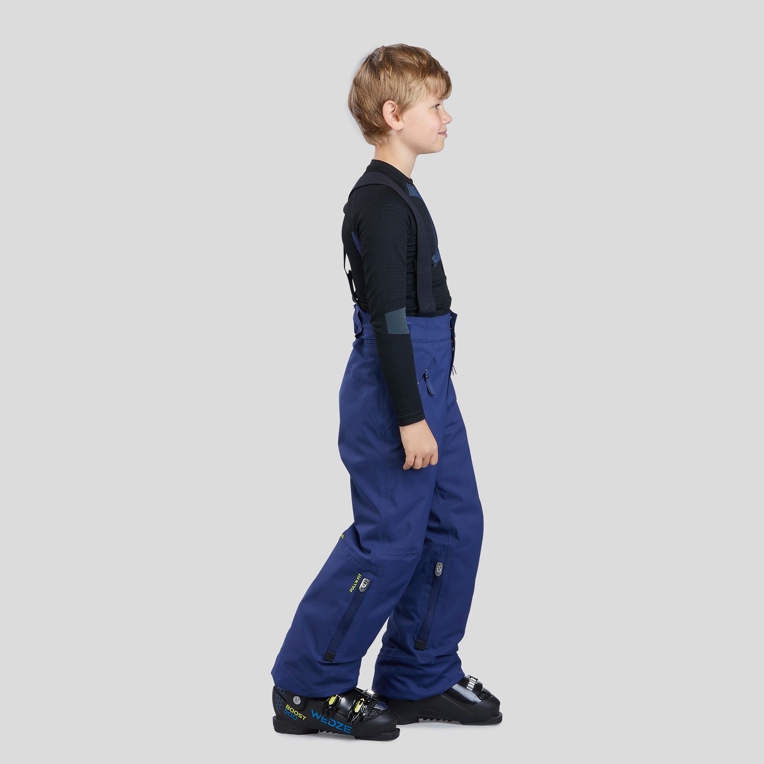 PANTALON DE SKI ENFANT CHAUD ET IMPERMEABLE PNF 900 BLEU MARINE 5/13