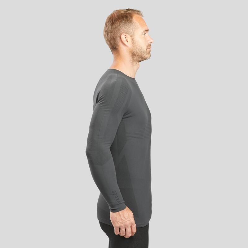 Skiunterwäsche Funktionsshirt Herren atmungsaktiv + bequem - BL900 Seamless grau