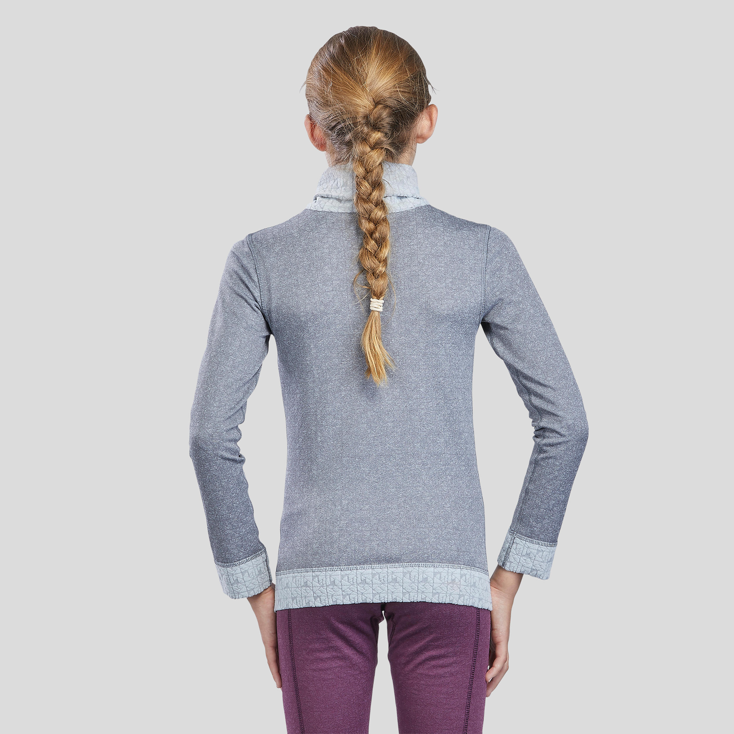 Kids' Base Layer Ski Top - Grey 6/7