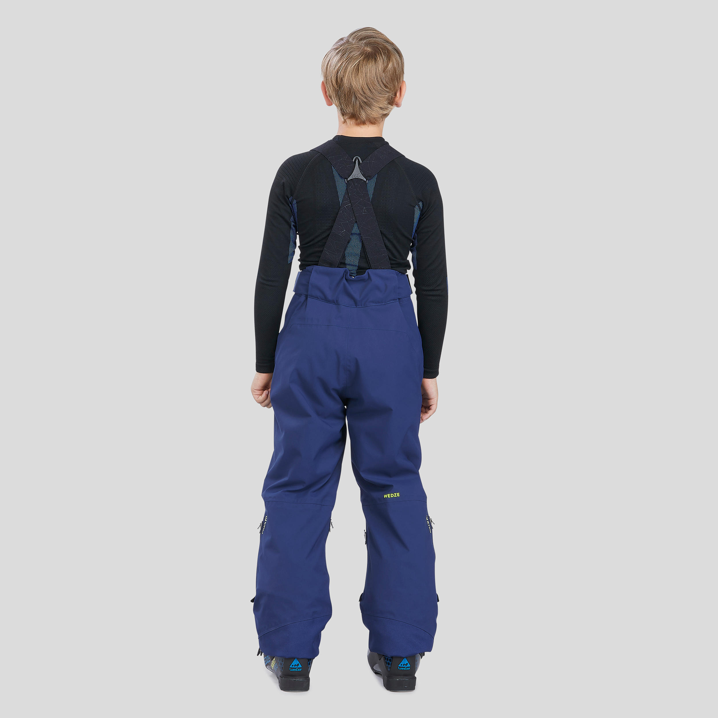 Pantalon de ski enfant bretelles amovibles - ski 900 bleu - WEDZE