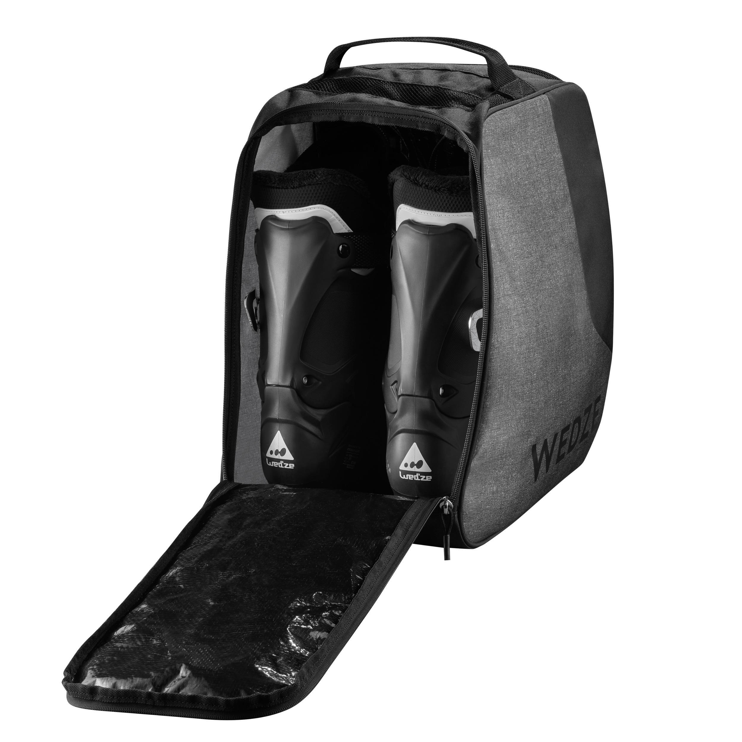 SKI BOOT BAG - 500 - GREY BLACK 4/6