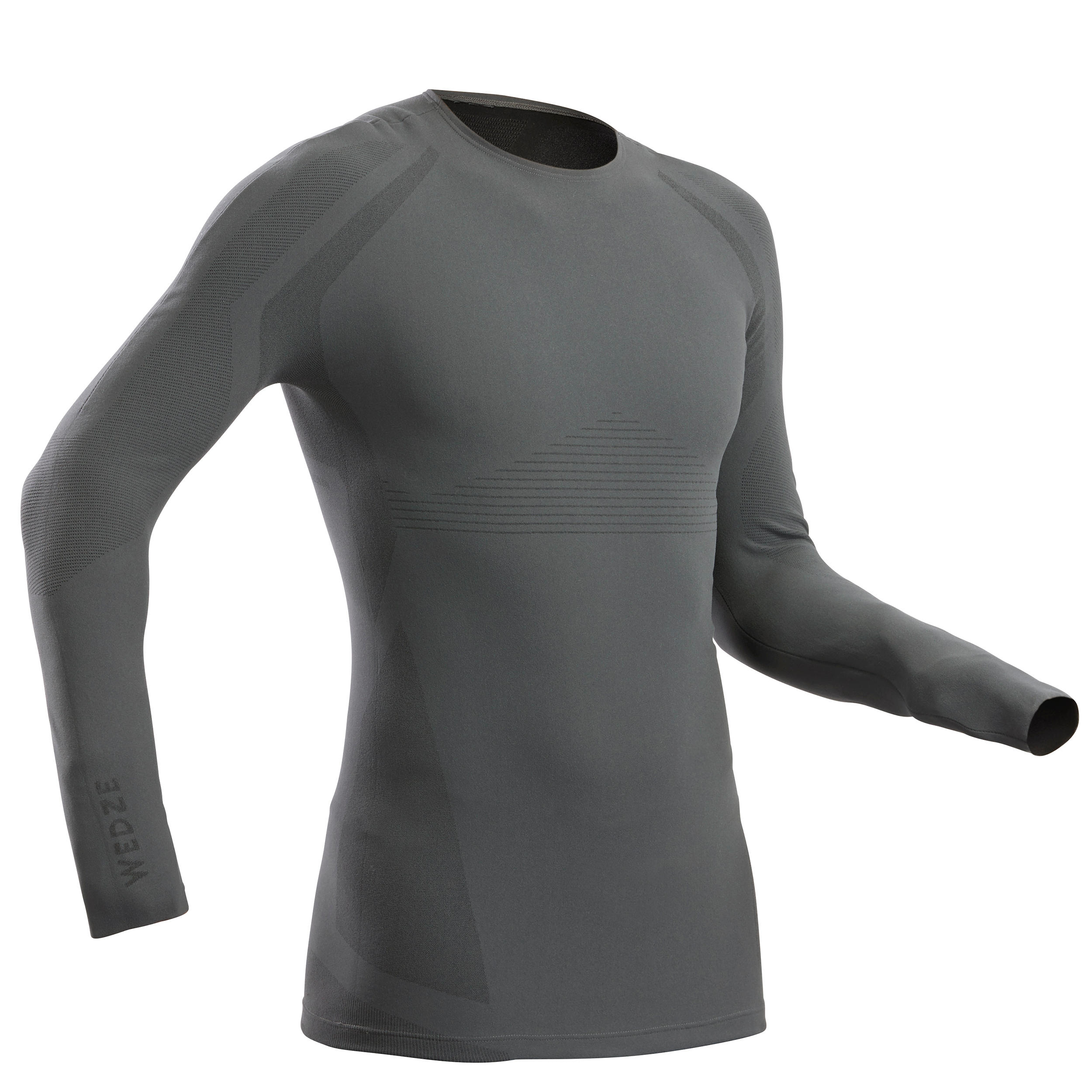 Men's ultra-breathable and comfortable ski undergarment, BL900 seamless top grey