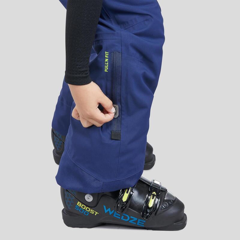 PANTALON DE SKI ENFANT CHAUD ET IMPERMEABLE PNF 900 BLEU MARINE