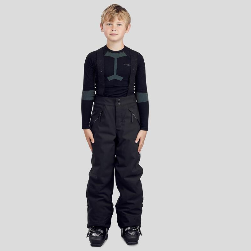 Pantalones de esquí y nieve Niños 7-15 años Wedze Ski-P PA 900 negro