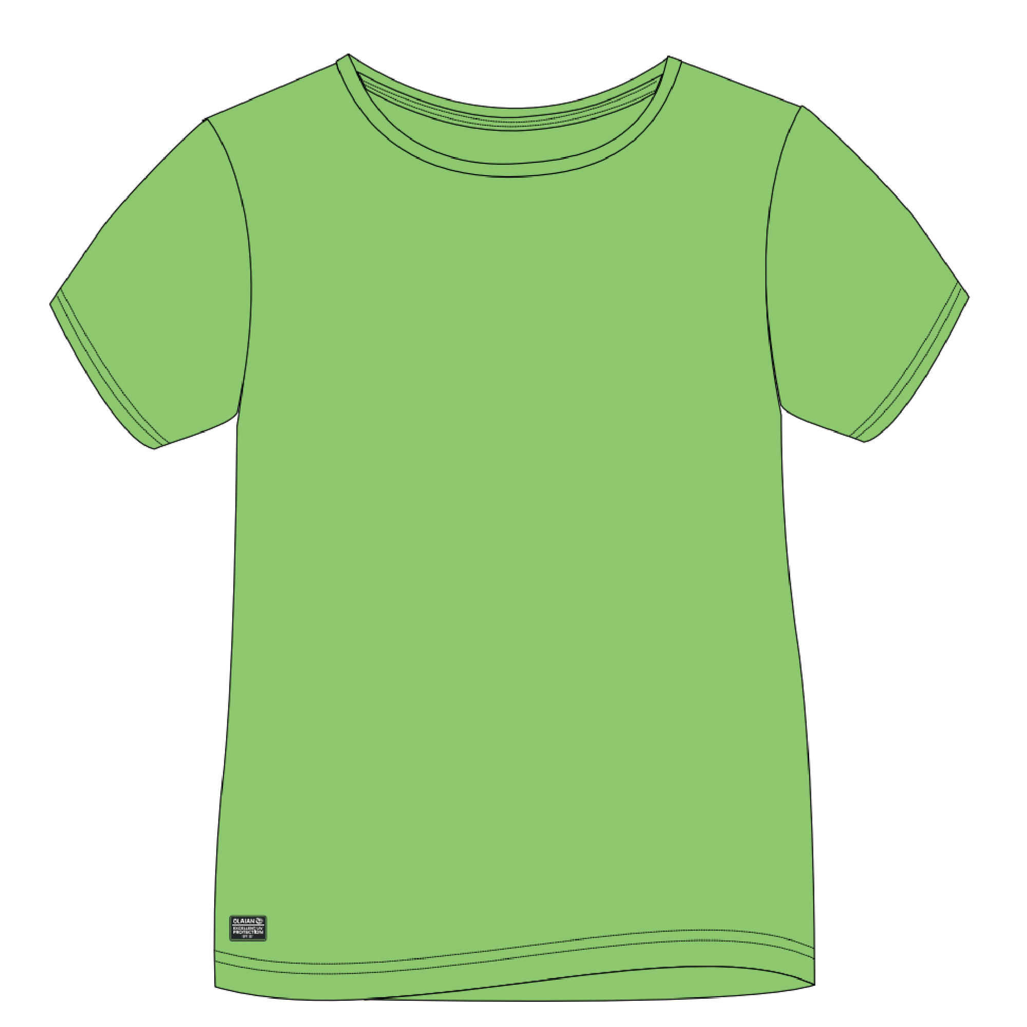 Kids’ Surfing anti-UV water T-shirt - GREEN 1/1