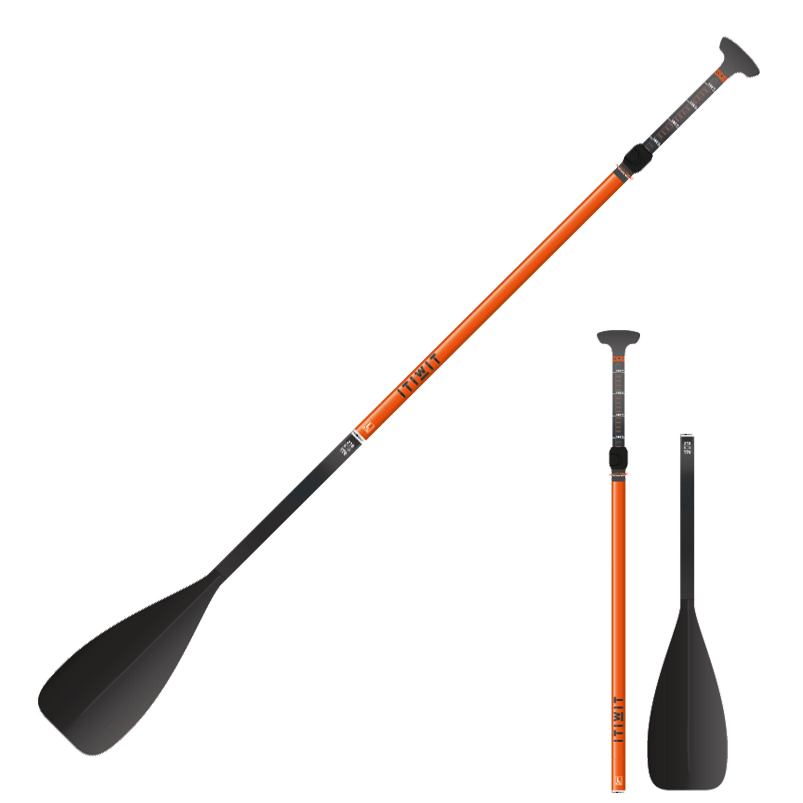 ITIWIT Fibre and carbon SUP paddle, collapsible and adjustable (170 -210 cm)