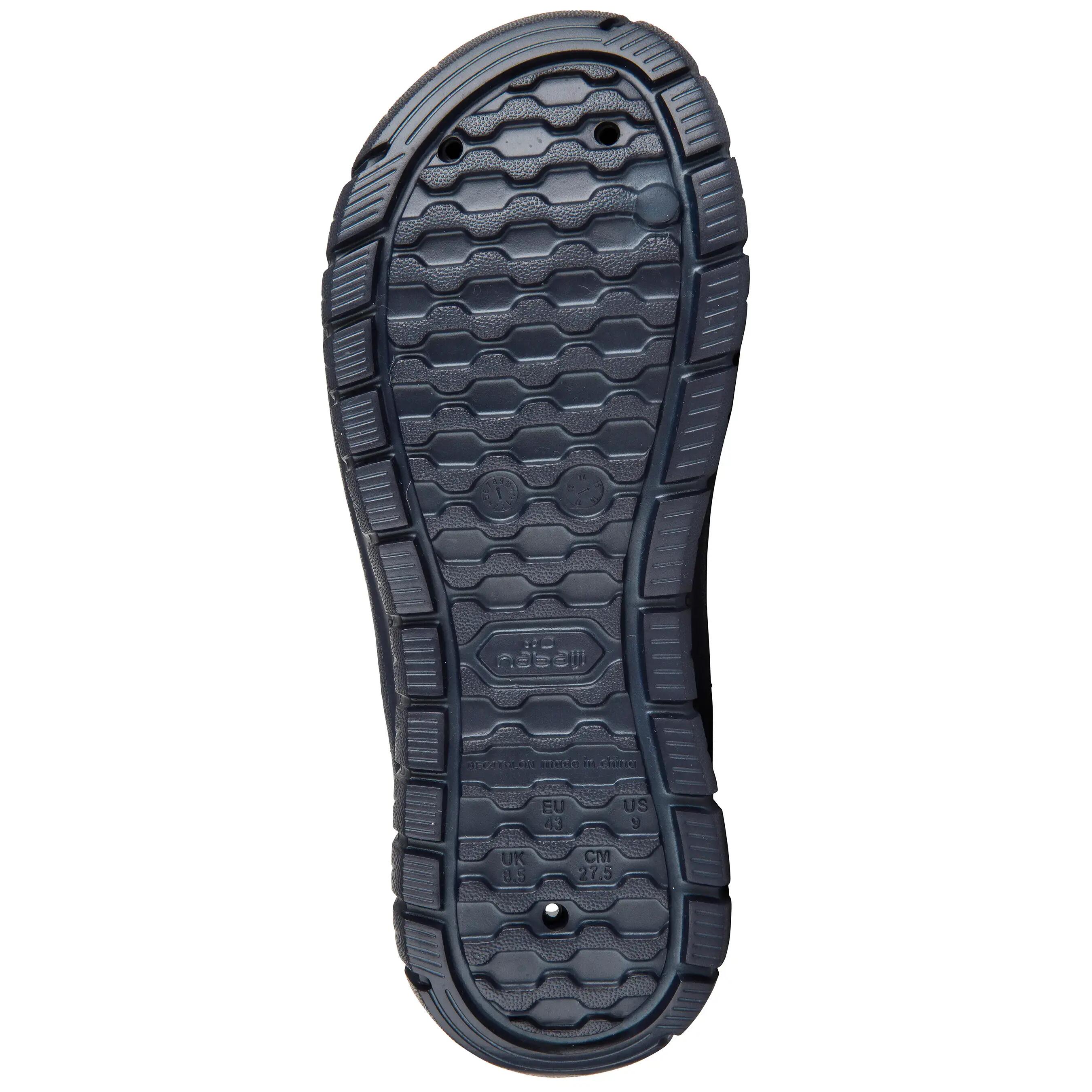 Chanclas tipo crocs para piscina para adulto Nabaiji 100 azul oscuro 3/4