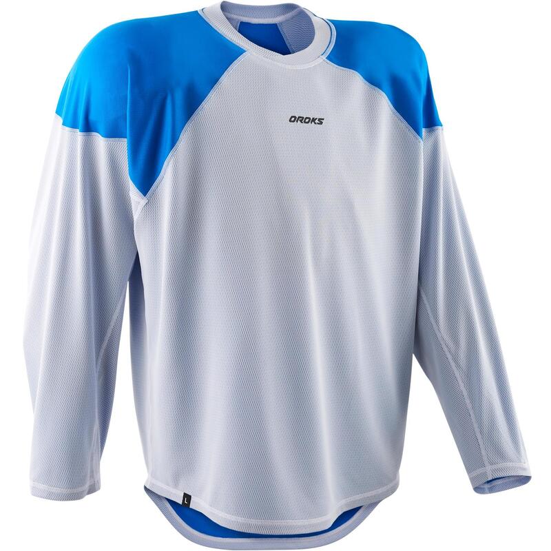 Hockeyshirt senior IH 500 blauw/wit