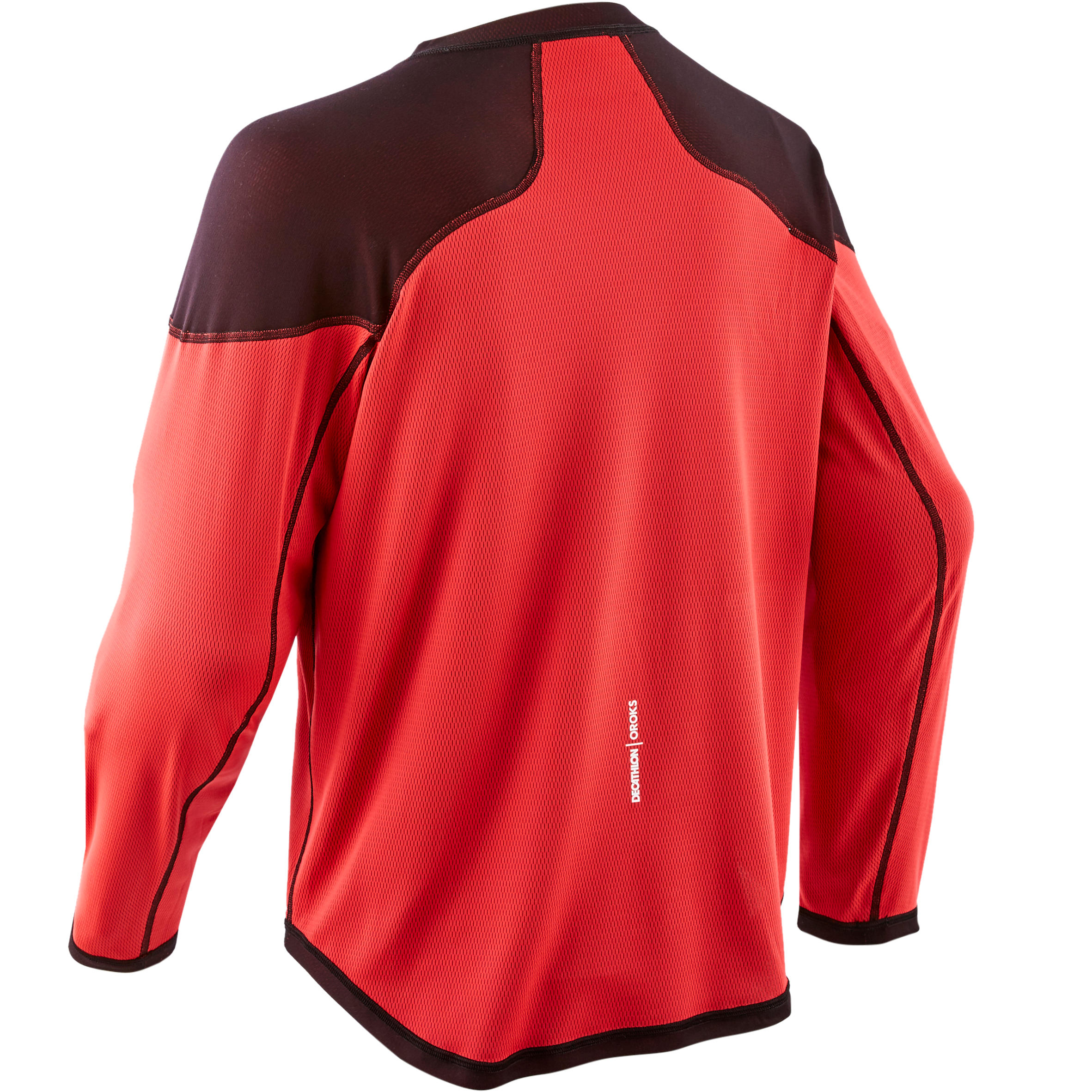 Eishockey-Wendetrikot ILH 500 Training Erwachsene schwarz/rot 2/4