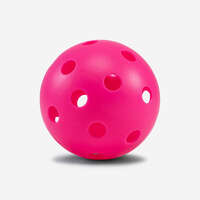 Hóquei - BOLA FLOORBALL 100 ROSA FLUO OROKS - Floorball