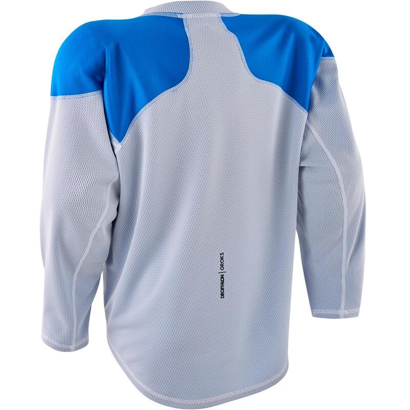 Hockeyshirt junior IH 500 blauw/wit