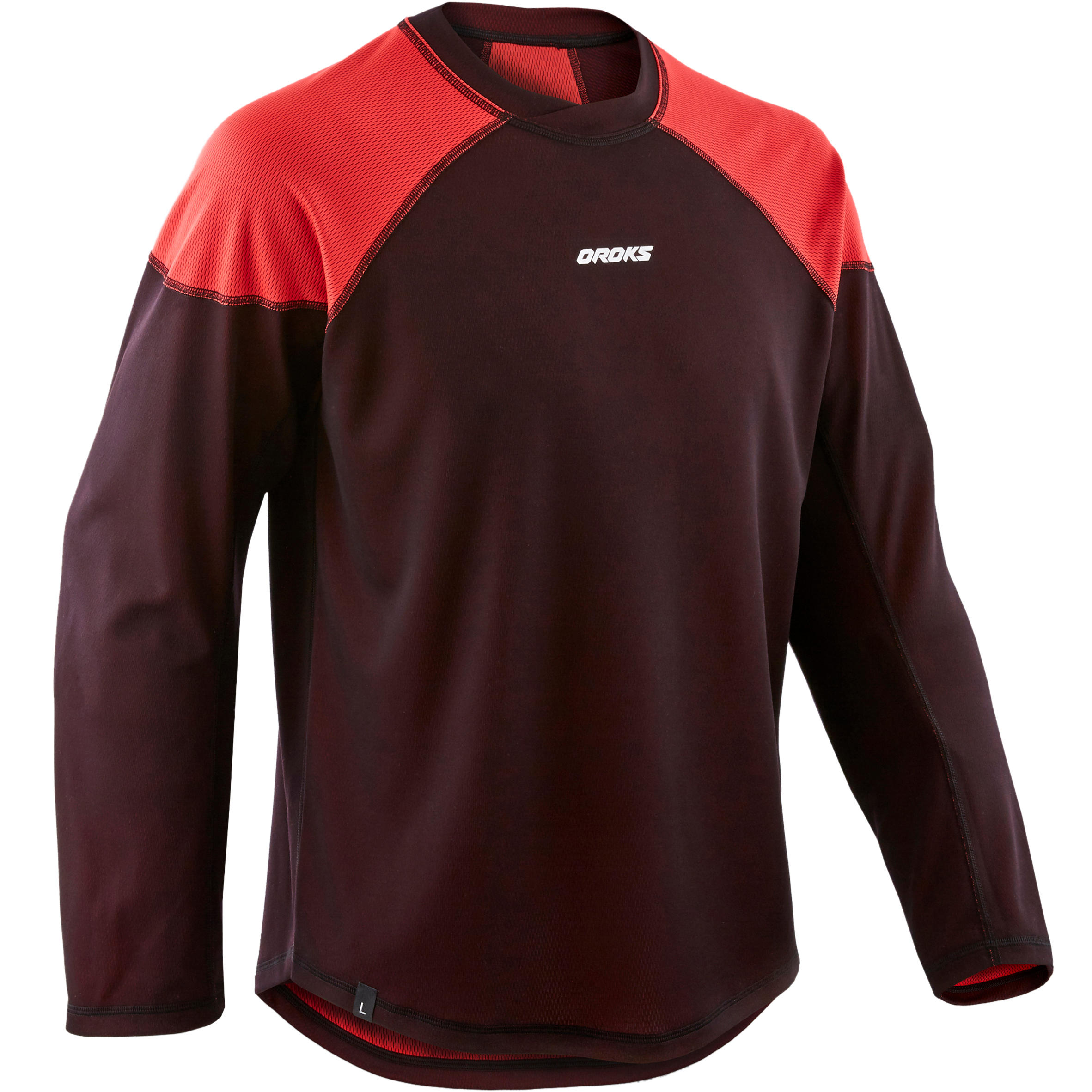 Eishockey-Wendetrikot ILH 500 Training Erwachsene schwarz/rot 3/4