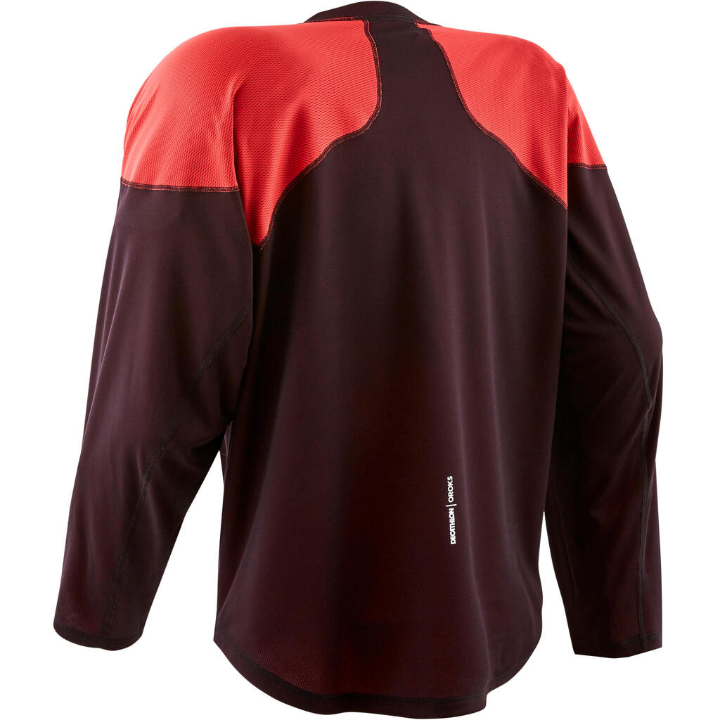 Suaugusiųjų treniruočių marškinėliai „IH 500“, juodi / raudoni
