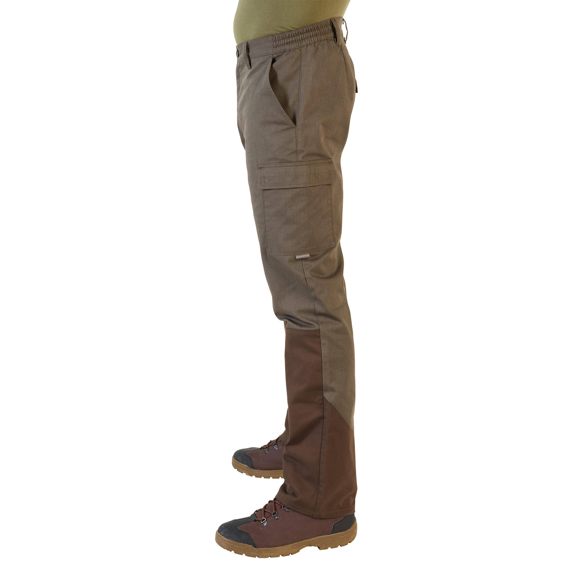 Men Resistant Cargo Trousers Pants Steppe 320 - Green/Brown -  4
