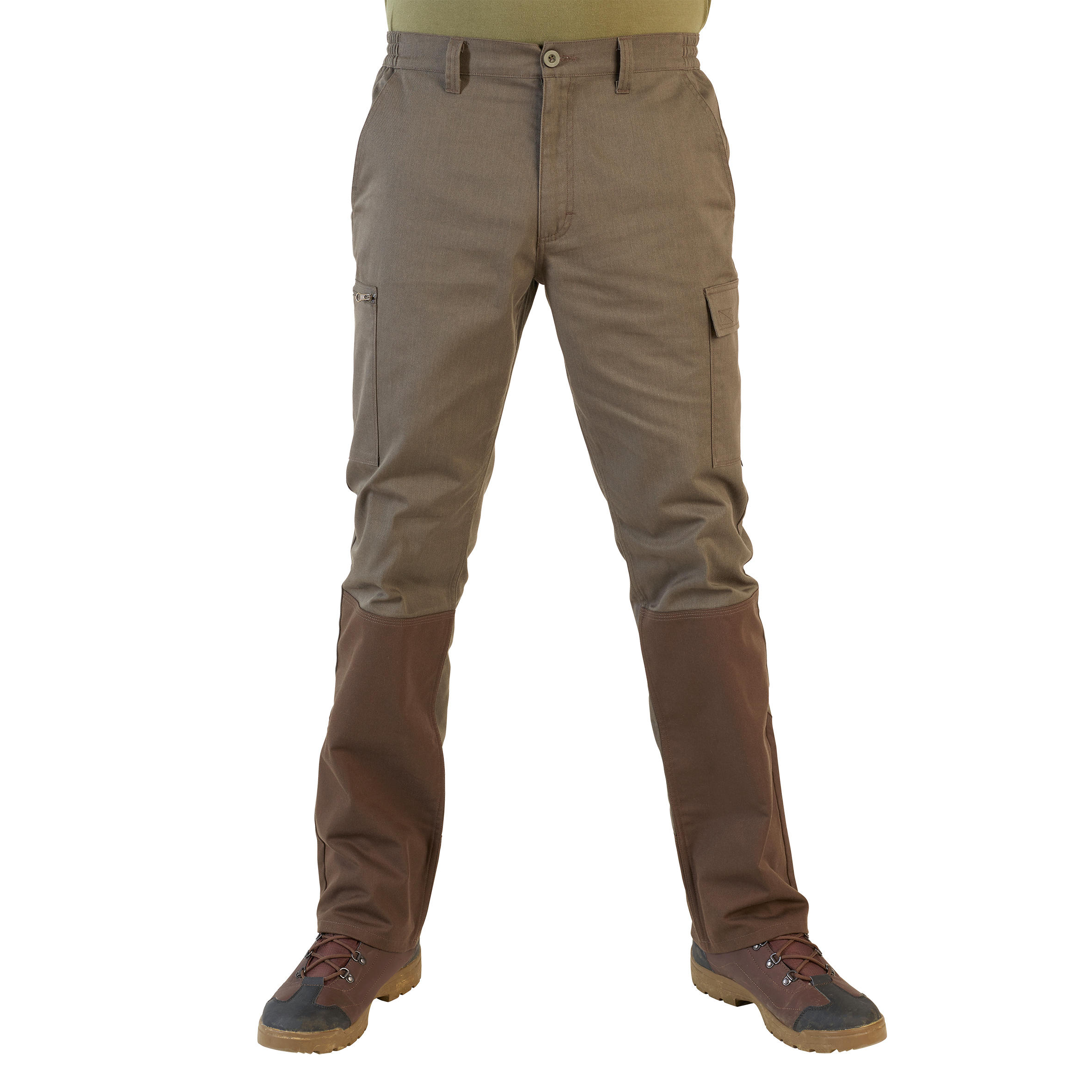 solognac Men Resistant Cargo Trousers Pants Steppe 320 - Green/Brown-picture-5