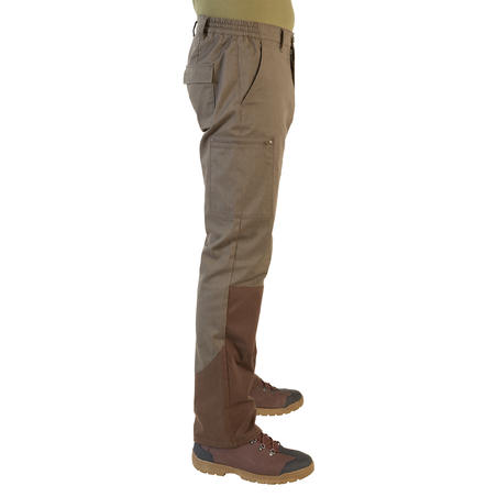 Pantalon Chasse Résistant Homme - Steppe 320 vert et marron