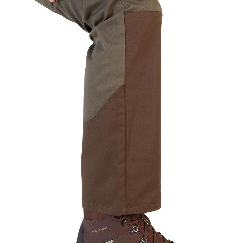 Pantalon Chasse Résistant Homme - Steppe 320 vert et marron
