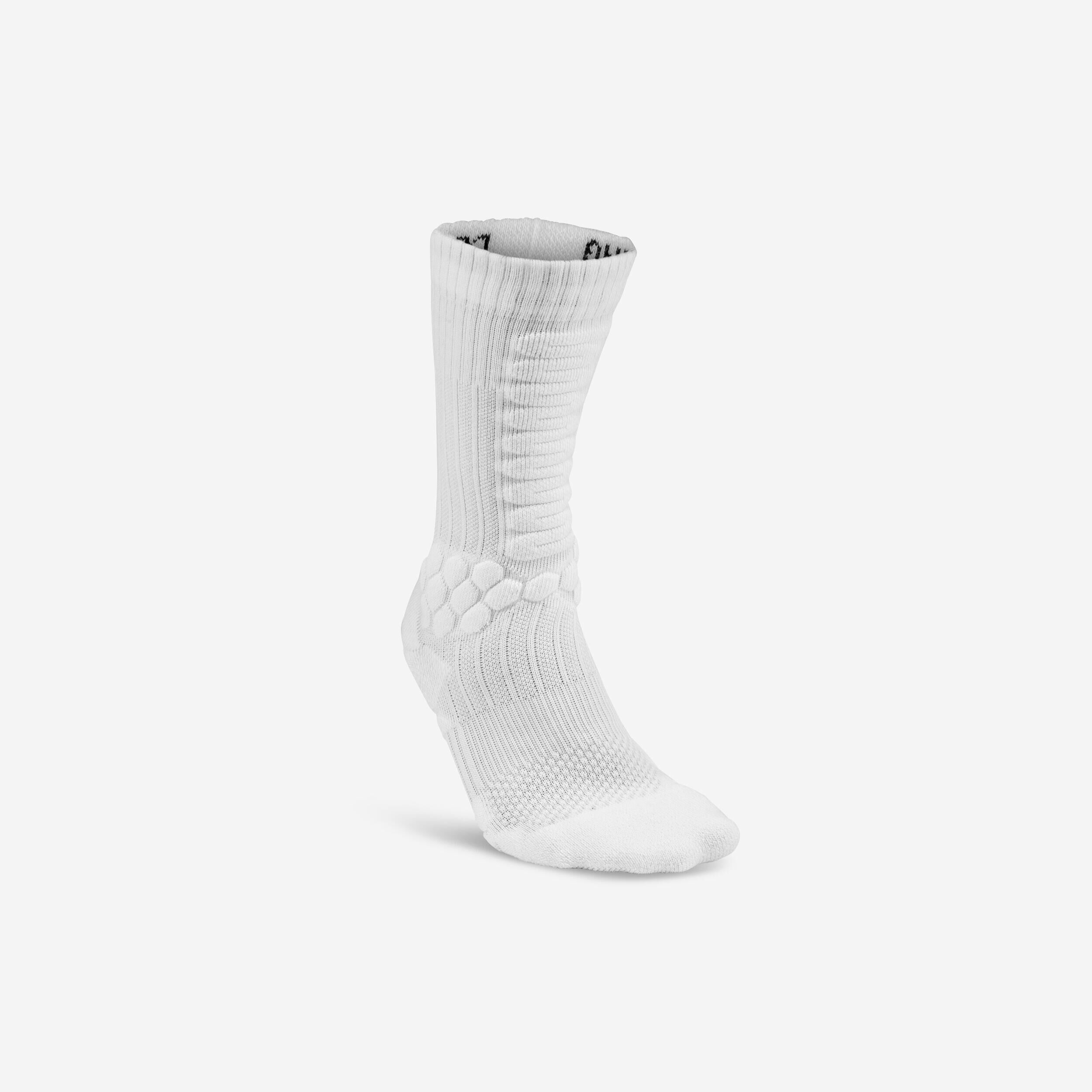 OXELO 500 Skateboarding Mid-Rise Socks - White