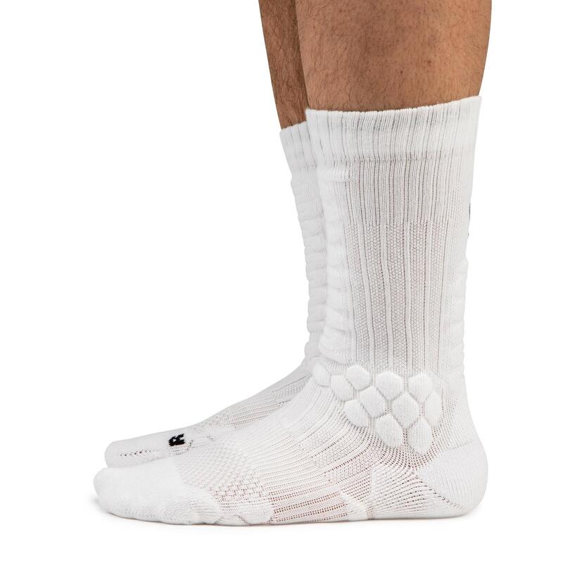 Calcetines Semialtos Skate Socks 500 Blanco