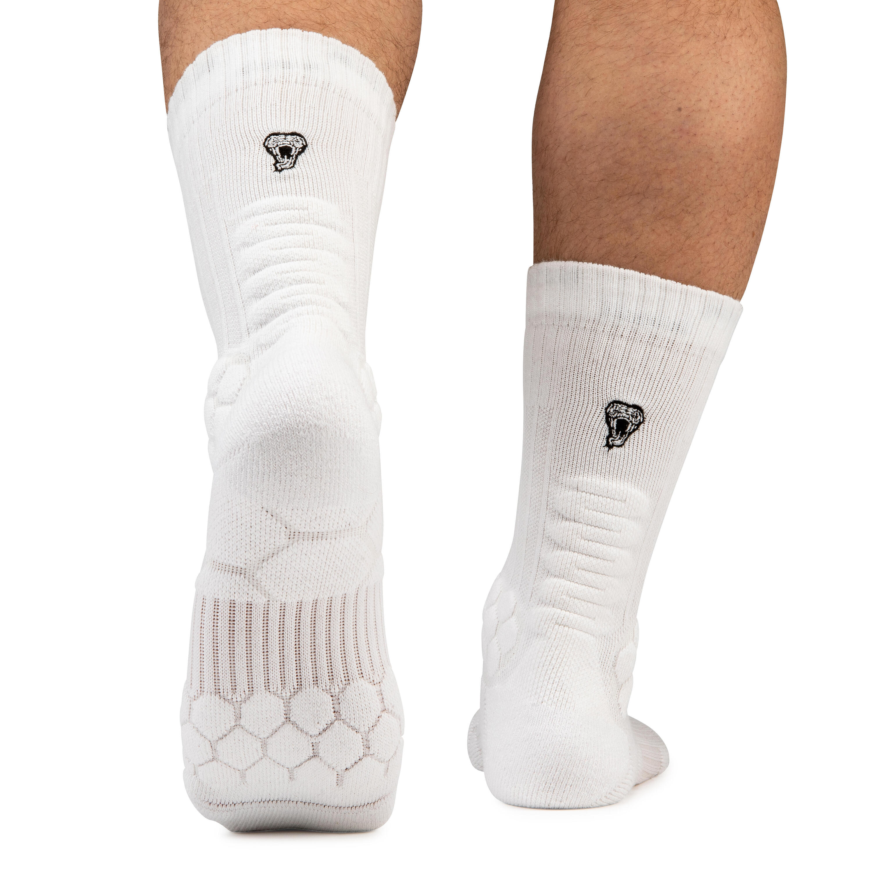 500 Skateboarding Mid-Rise Socks - White 6/13