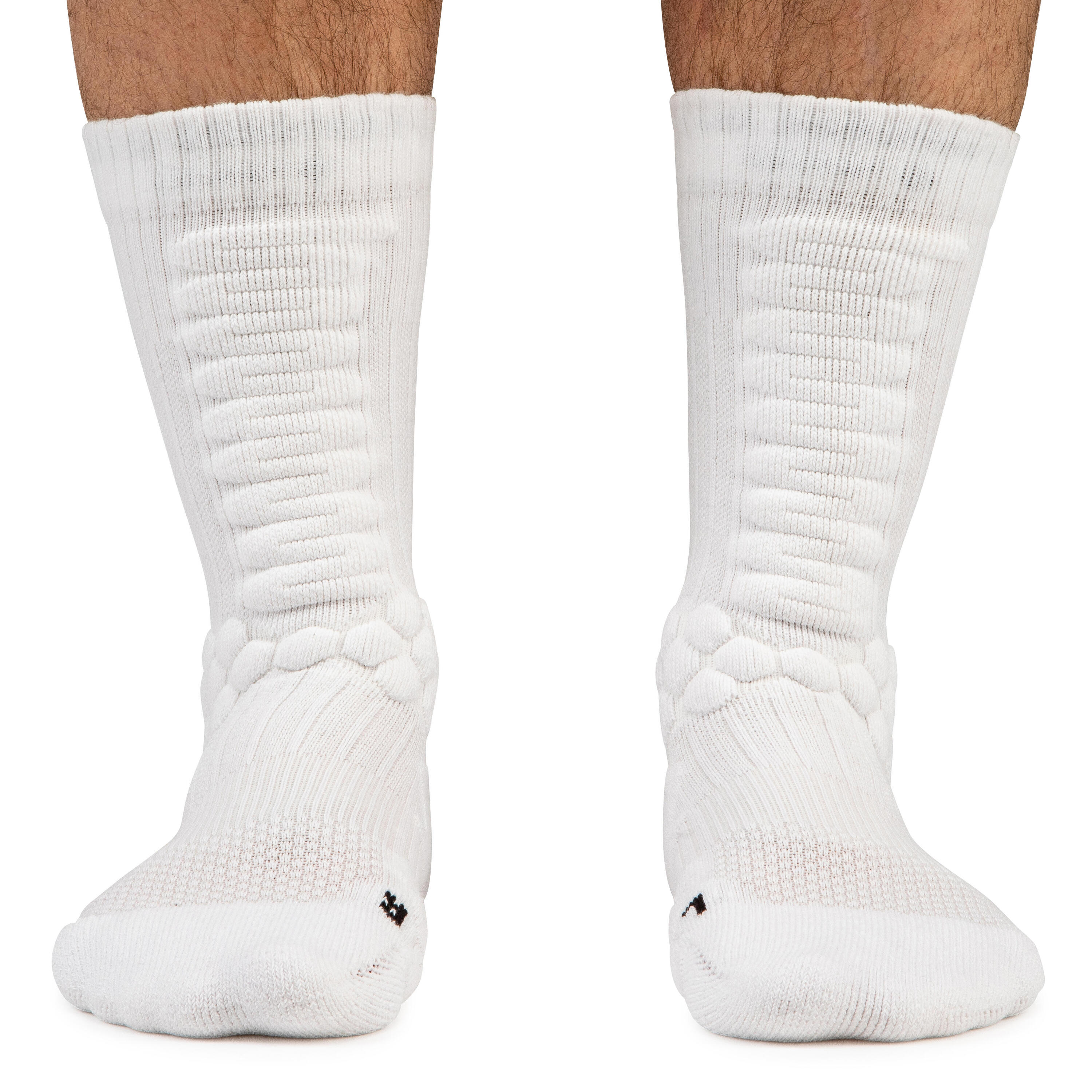 500 Skateboarding Mid-Rise Socks - White 2/13