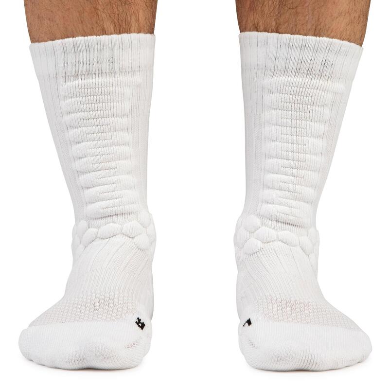 Calcetines Semialtos Skate Socks 500 Blanco