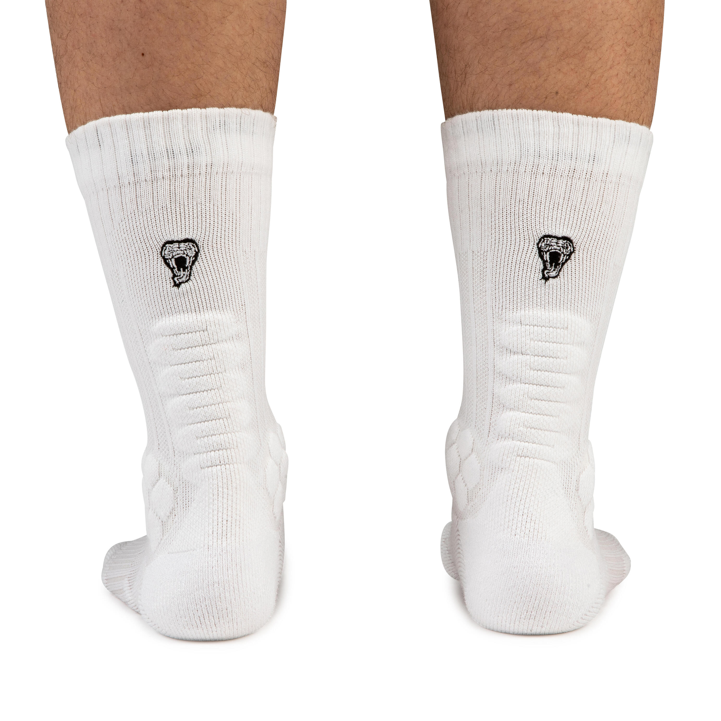 500 Skateboarding Mid-Rise Socks - White 4/13