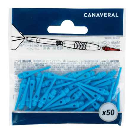 50 Plastic (Soft Tip) Dart Tips - Blue