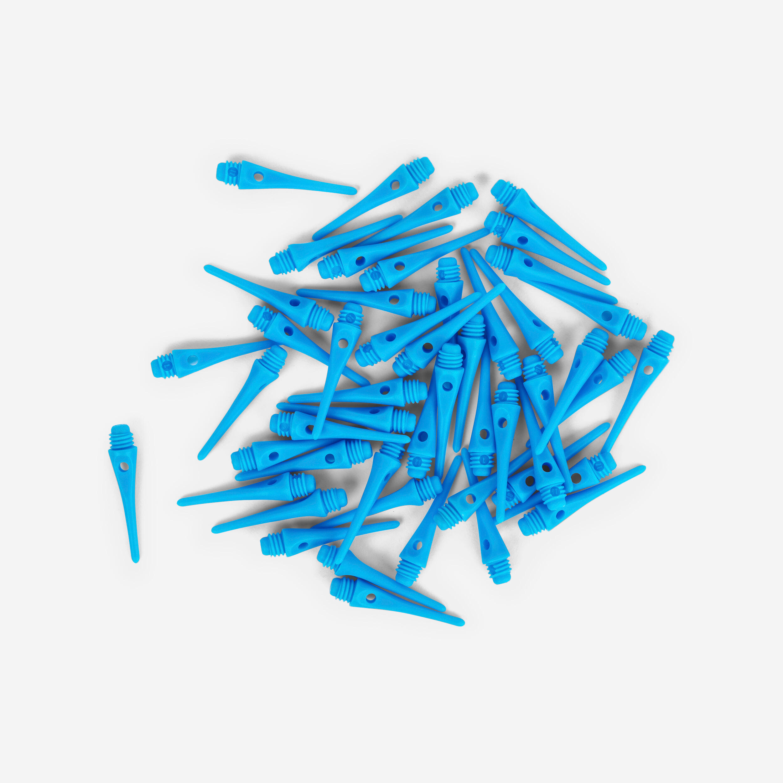 50 Plastic (Soft Tip) Dart Tips - Blue 1/6