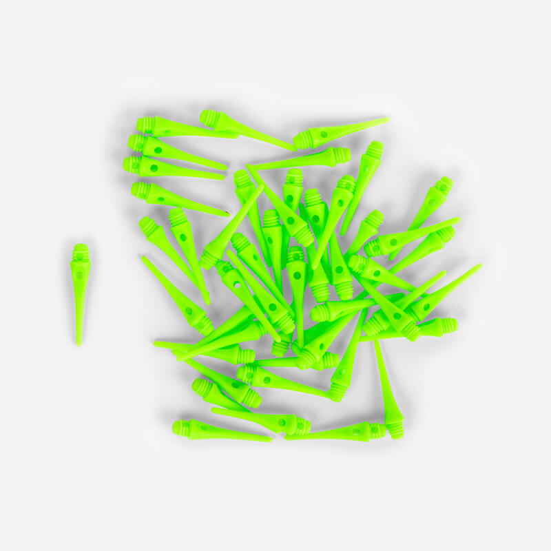 50 Plastic (Soft Tip) Dart Tips - Green