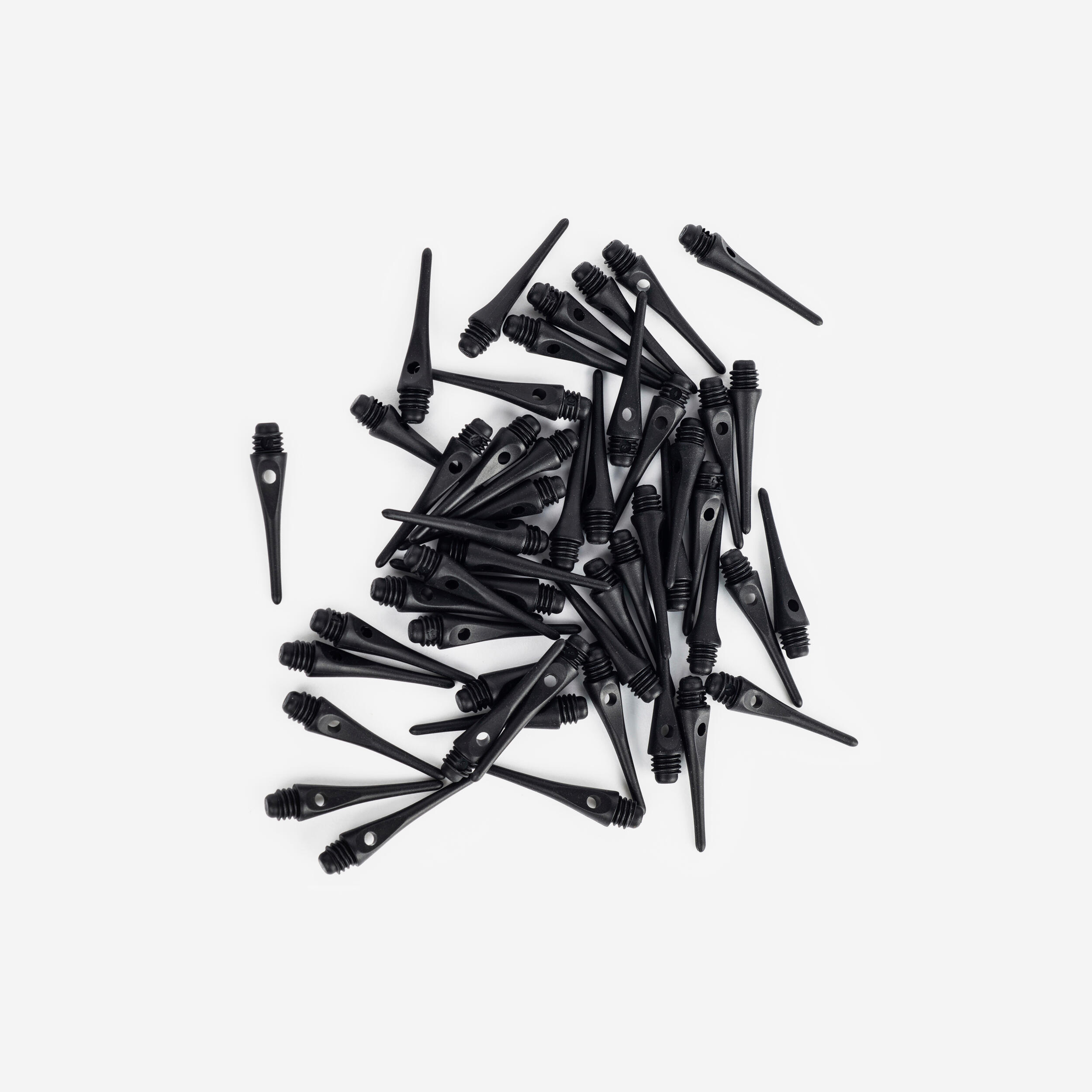 50 Plastic (Soft Tip) Dart Tips - Black 1/6