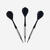 3 FLECHETTES POINTES PLASTIQUE S100 NOIR