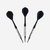 3 FLECHETTES POINTES PLASTIQUE S100 NOIR