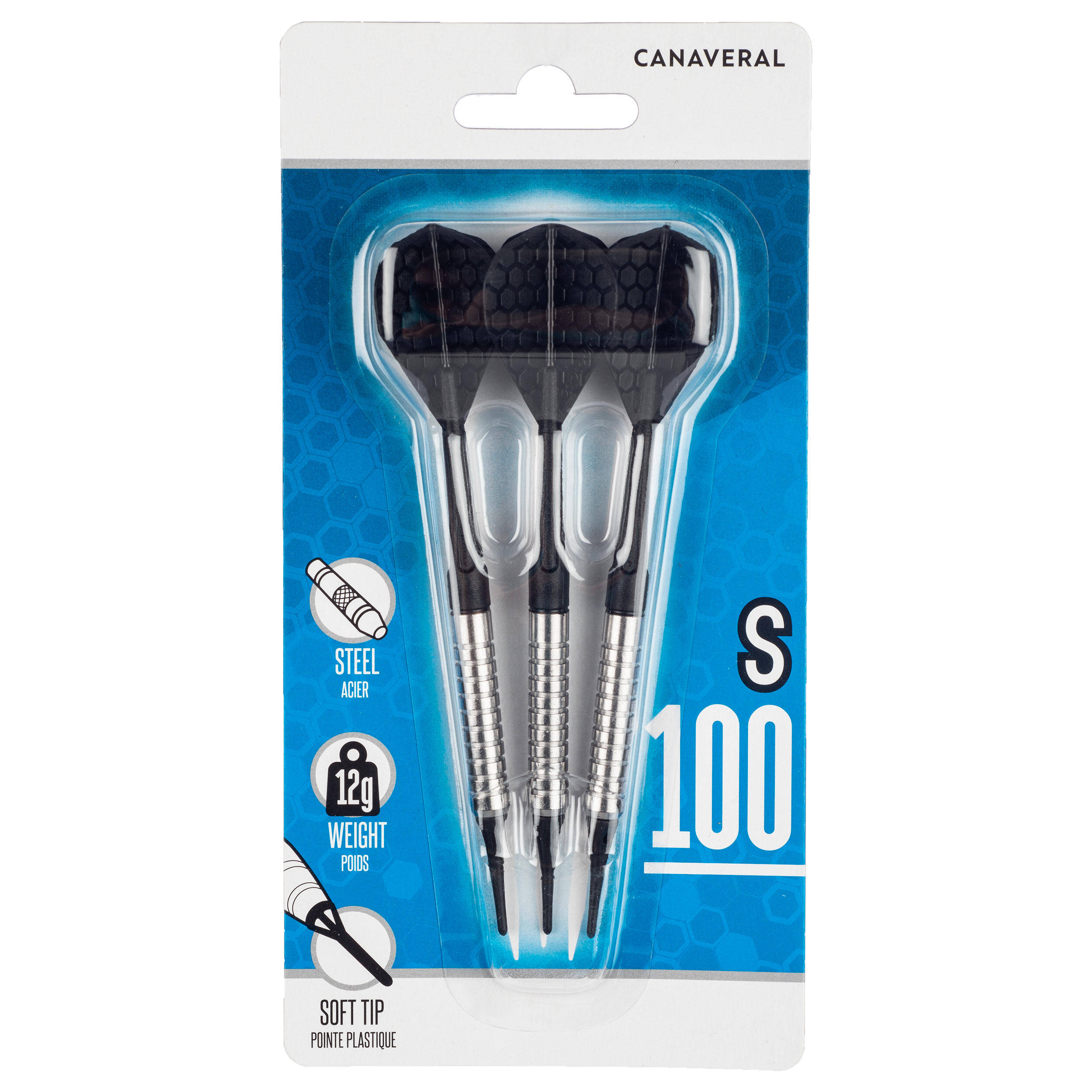 Darts Soft Tip S100 Pack of 3 Black -  2