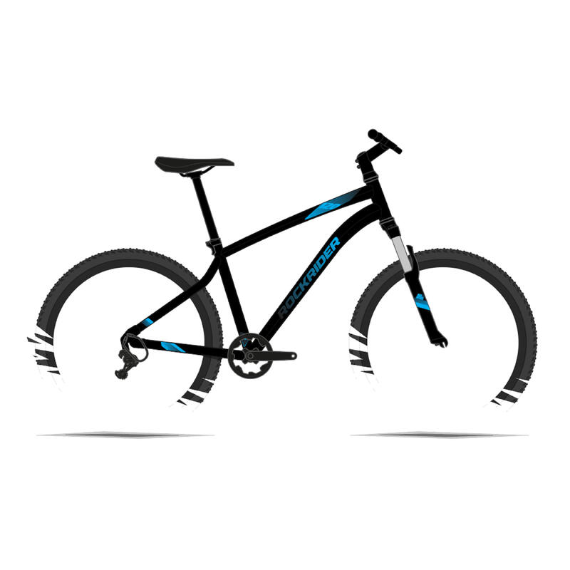 Vélo vtt randonnee st 120 noir bleu 27,5"