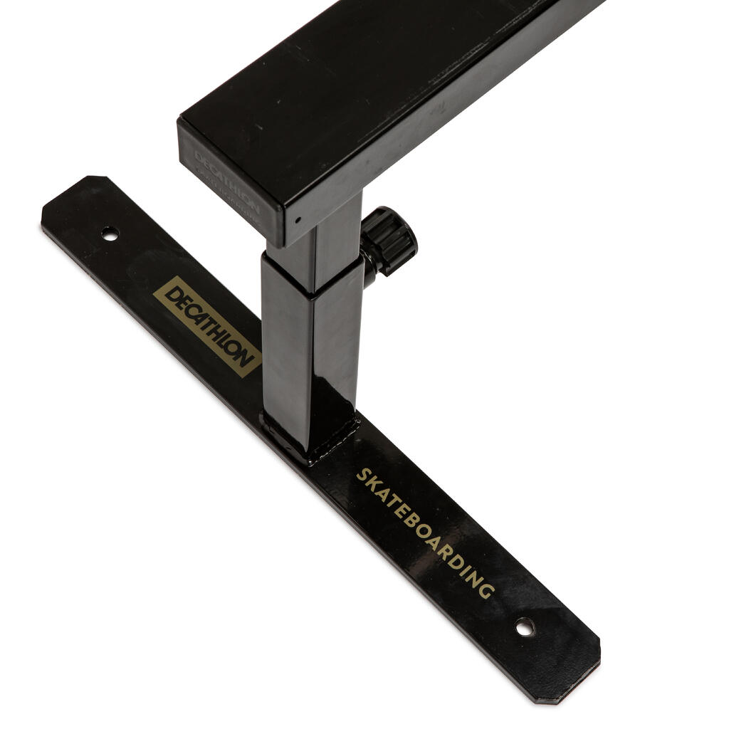 Adjustable and Connectable Skateboarding Slide/Grind Bar - Black