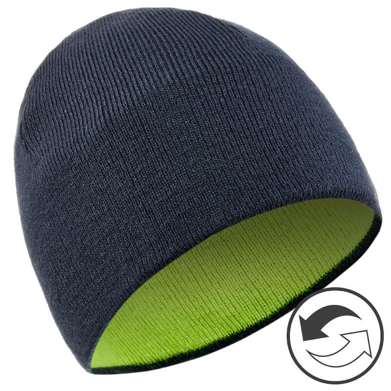 JUNIOR SKI AND SNOWBOARD HEADWEAR Ski Wear - JR REVERSE HAT NAVY YELLOW WEDZE - Ski Wear