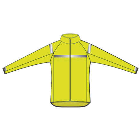 Men's Long-Sleeved Showerproof Road Cycling Jacket RC 120 Visible EN1150
